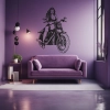 Dziewczyna na motocyklu Harley Davidson naklejka na ścianę