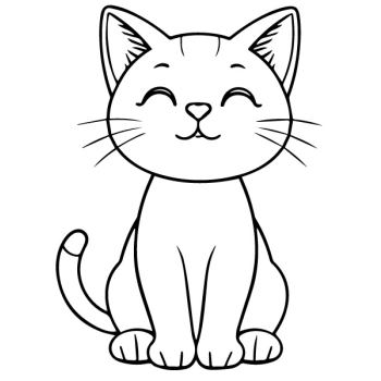 Stylowa grafika do pokoju z małym kotem