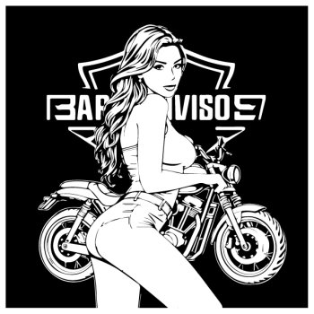 Naklejka na ścianę z wizerunkiem kobiety i motocykla to fascynujący dodatek do wystroju,