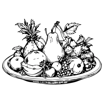 naklejki owoce, naklejki na paterze, dekoracja stołów, motyw owoców, świeżość w kuchni,