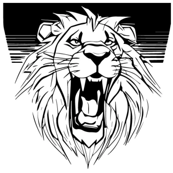 Naklejka z grafiką lwa jest oryginalnym elementem dekoracyjnym