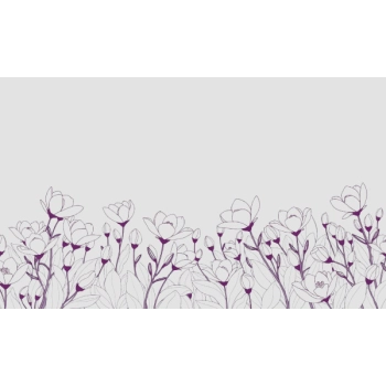 Naklejka z kwiatami magnolii na okno