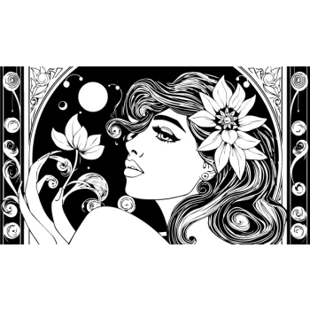 Naklejki na ścianę z kobiecym wzorem, służące do personalizacji przestrzeni.