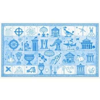 Naklejki na okna z greckimi wzorami